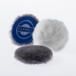 Discs Lambs wool velour backed, gray P 125 mm without centre hole 