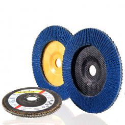 Flap discs RB 486 24 YX P40 115 22 mm bevelled form / plastic back.-pad (80m/s) 