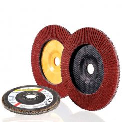 Flap discs webrax-AN 701 50 P100 115 22 mm bevelled form/glass fibre back.-pad(80m/s) 