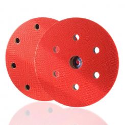 Accessories VEL-backing pad-J,bevelled edge,dust holes P 147 mm with M8 + 5/16" screw, holes 027 